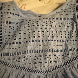 LOF Light Blue Eyelet blouse